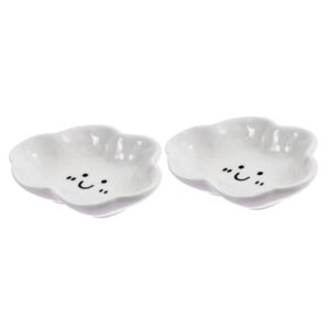 cabilock 2pcs dining use convenient dish ramekins restaurant bowls candy ketchup dip sish appetizer bowl japanese chinese for holder shape plates porcelain shaped snack sauce side soy