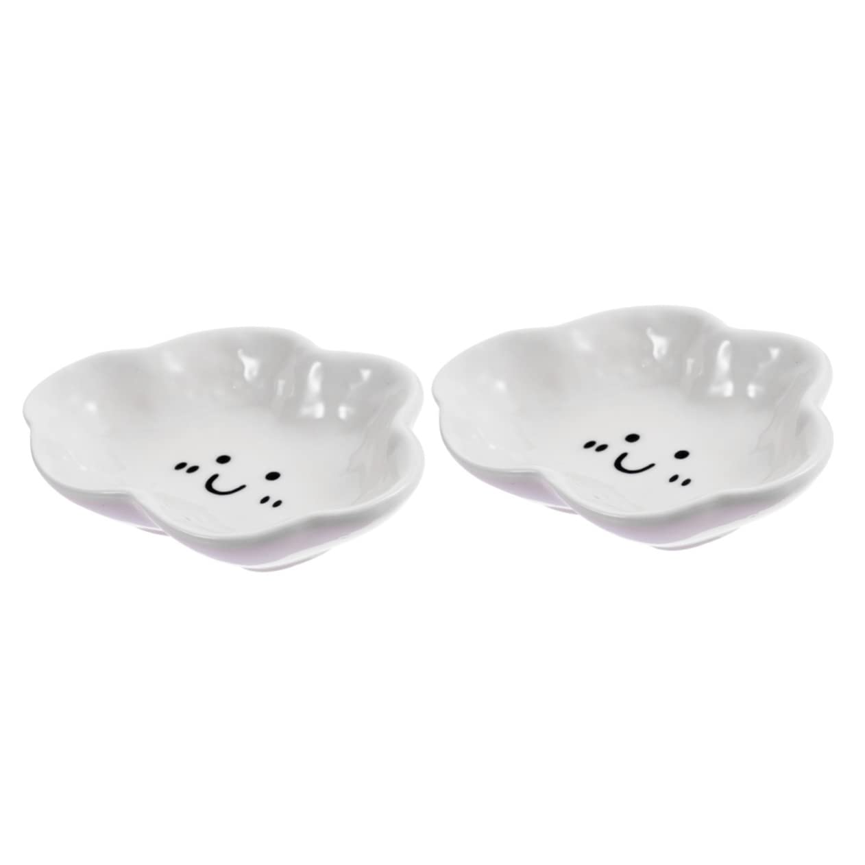 Cabilock 2pcs Dining Use Convenient Dish Ramekins Restaurant Bowls Candy Ketchup Dip Sish Appetizer Bowl Japanese Chinese for Holder Shape Plates Porcelain Shaped Snack Sauce Side Soy