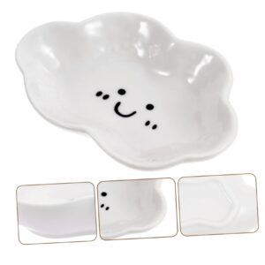 Cabilock 2pcs Dining Use Convenient Dish Ramekins Restaurant Bowls Candy Ketchup Dip Sish Appetizer Bowl Japanese Chinese for Holder Shape Plates Porcelain Shaped Snack Sauce Side Soy