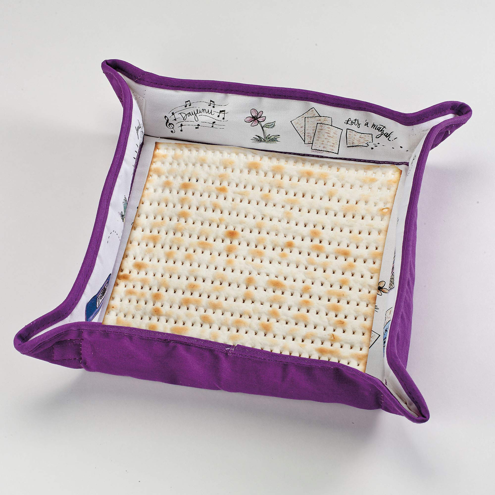 Rite Lite Passover Soft Matzah Tray with Pesach Potpourri Design for Seder