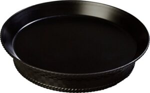 carlisle foodservice products 652703 weavewear round serving basket, 10", black (pack of 12)