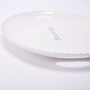 Mud Pie Melamine Serving Platter, White, 12" x 18"