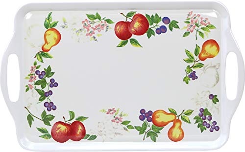 Reston Lloyd Melamine Serving/Ottoman, Rectangular Tray, Chutney