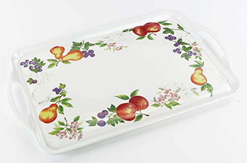 Reston Lloyd Melamine Serving/Ottoman, Rectangular Tray, Chutney