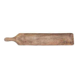 creative co-op mango wood handle serving board, 24" long, natural