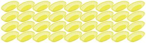 set of 36 yellow black duck brand oval fast food/deli baskets, 9.25 by 6 -inch (36, yellow)
