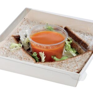 Samurai Square Wooden Tray (Case of 100), PacknWood - Biodegradable Wood Trays for Serving (9.2" x 9.2" x 1.1") 210SAMBQ2323