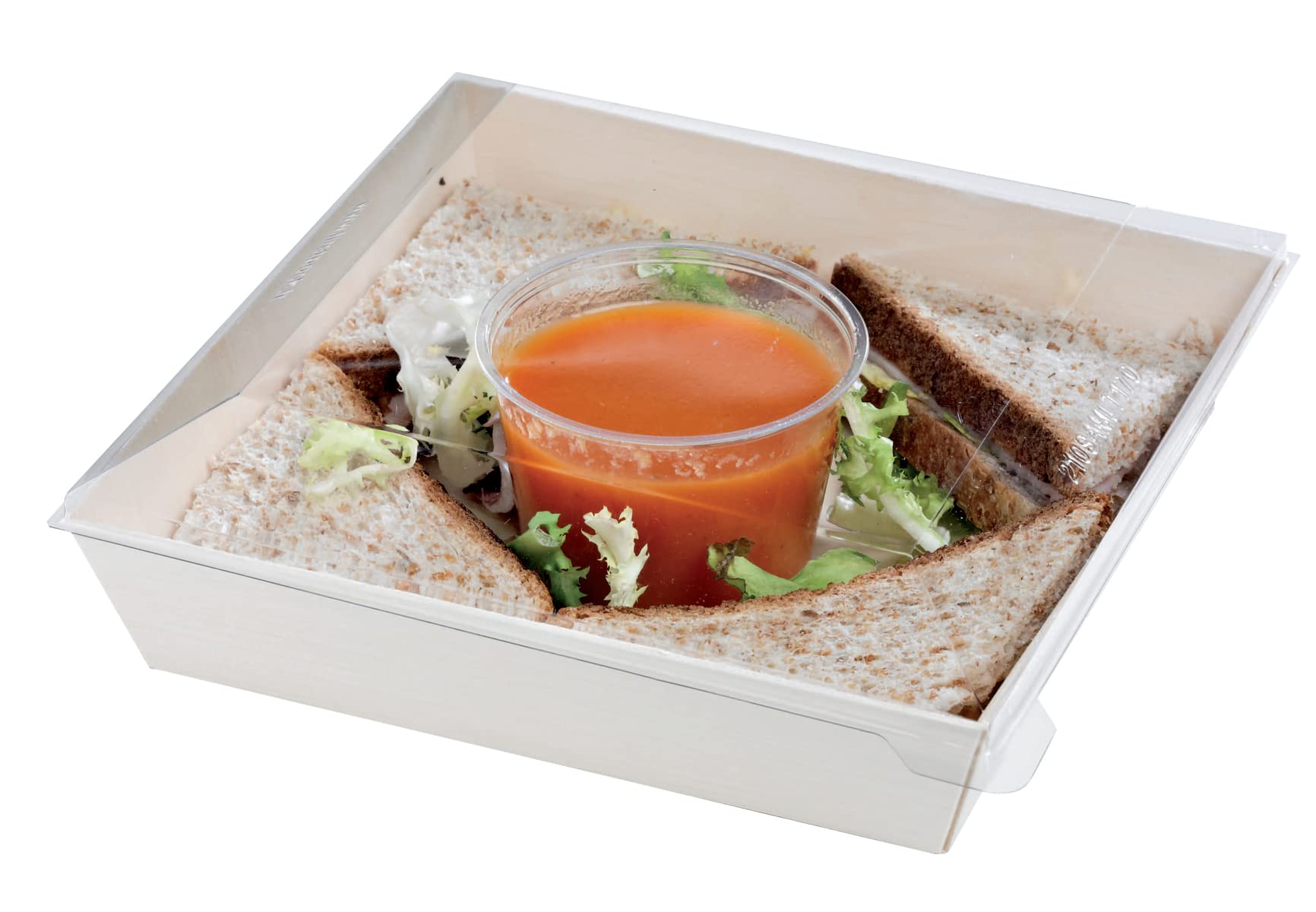 Samurai Square Wooden Tray (Case of 100), PacknWood - Biodegradable Wood Trays for Serving (9.2" x 9.2" x 1.1") 210SAMBQ2323