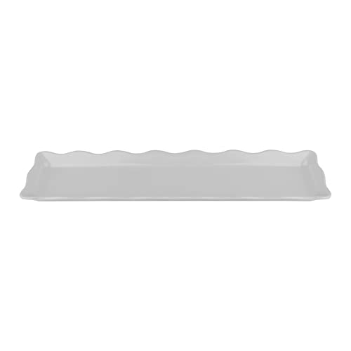 GET ML-129-W Food Service Display Tray with Scalloped Edges, 21" x 5.25", White
