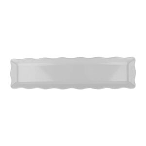 GET ML-129-W Food Service Display Tray with Scalloped Edges, 21" x 5.25", White