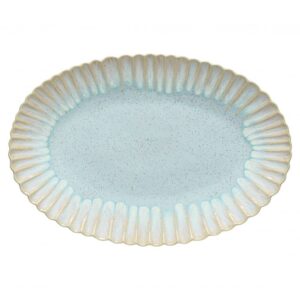 casafina ceramic stoneware 16'' oval platter - mallorca collection, sea blue | microwave, dishwasher, oven & freezer safe dinnerware | food safe glazing | restaurant quality serveware