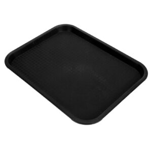 food service tray, professional slip resistant fast food tray safe mellow multi purpose for restaurant canteen(black)