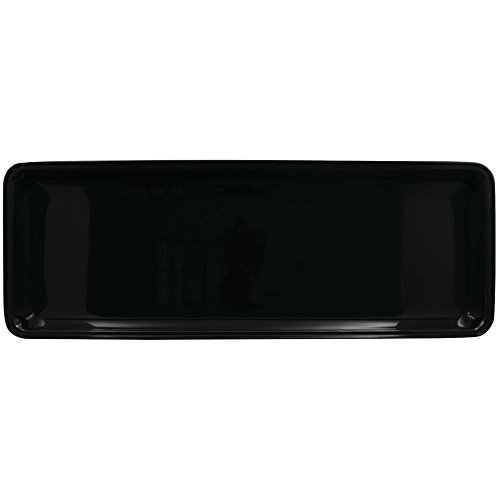 Delfin 24" x 10" x 1" Black Rectangular Market Tray