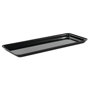 Delfin 24" x 10" x 1" Black Rectangular Market Tray