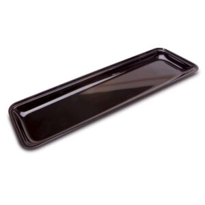 Delfin 24" x 10" x 1" Black Rectangular Market Tray