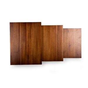 TOSCANA - a Picnic Time Brand Etage Nested Acacia Wood Serving Pedestals, Set of 3