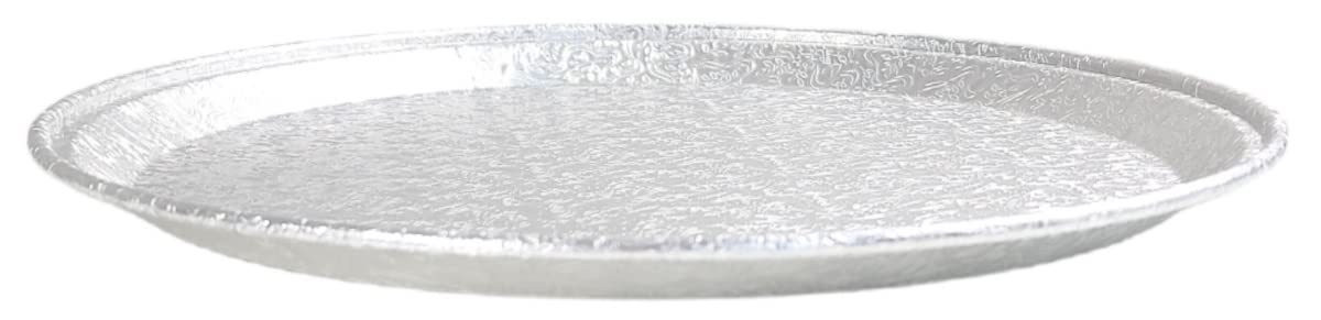 Handi-Foil 12" Flat Aluminum Foil Cater Serving Tray - Round Catering Platter (Trays ONLY - NO LIDS) Pack of 12