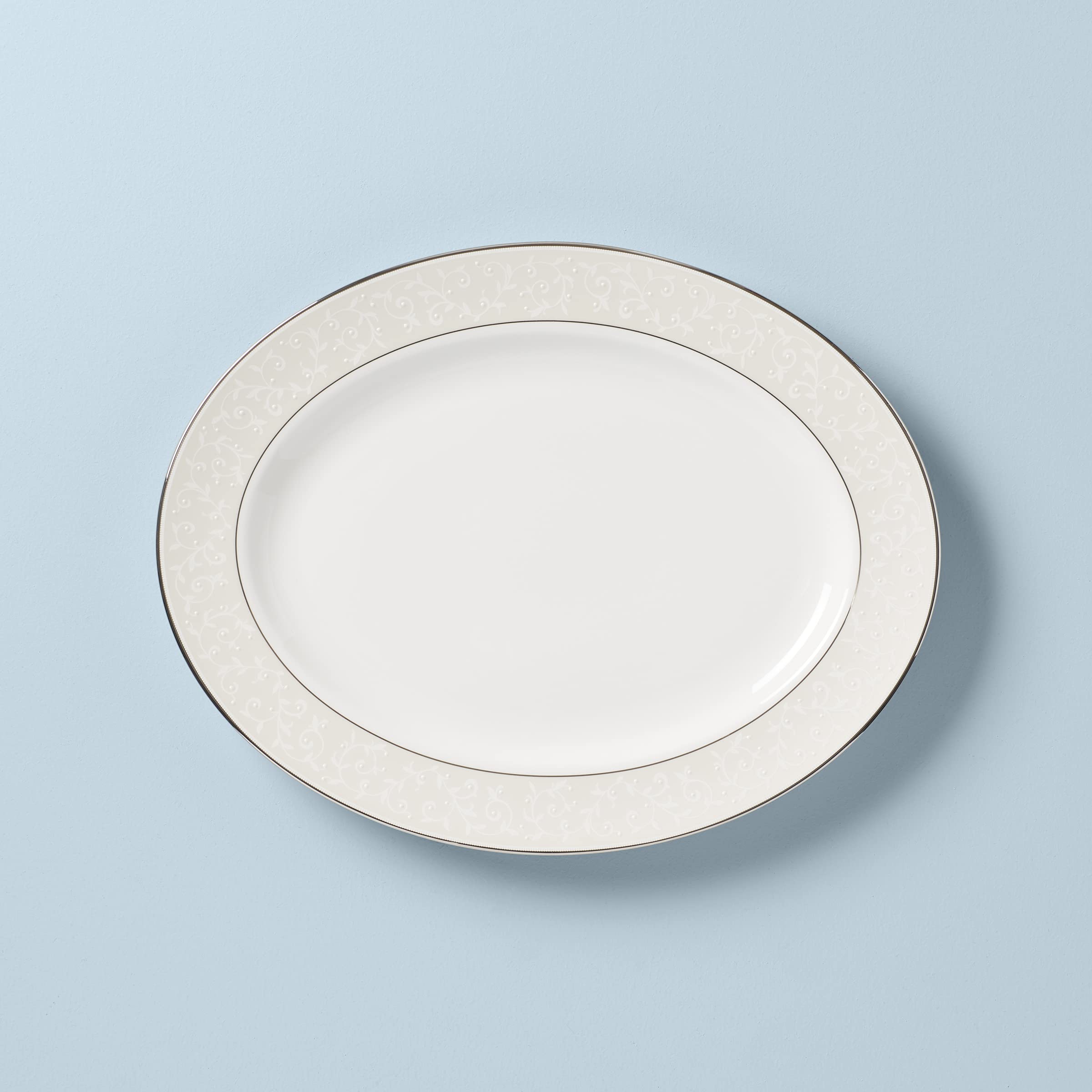 Lenox Opal Innocence Serving, Oval Platter, 16-in, White