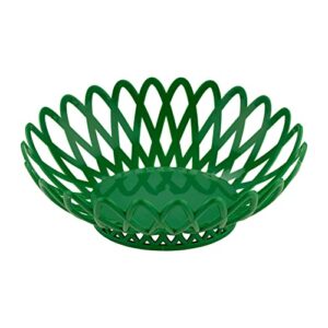 G.E.T. OB-940-FG Restaurant Style Oval Serving / Bread Basket, 10" x 8.25", Rainforest Green (Pack of 12)