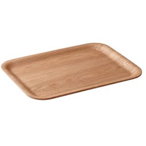 kinto 45137 non-slip tray, 12.6 x 9.4 inches (320 x 240 mm), willow wooden tray