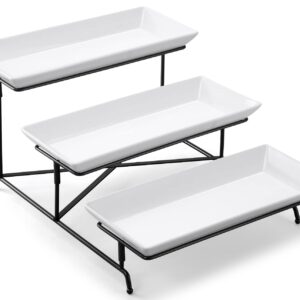 Yedio 12 Inch and 14 Inch 3 Tier Serving Tray