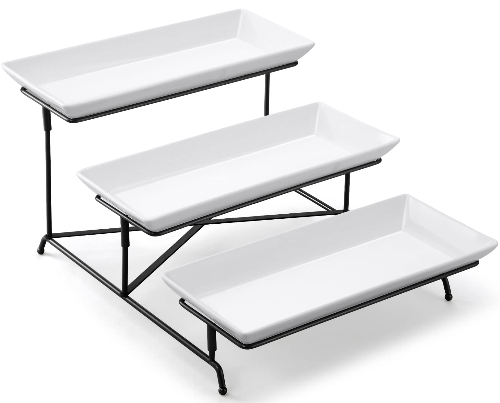 Yedio 12 Inch and 14 Inch 3 Tier Serving Tray