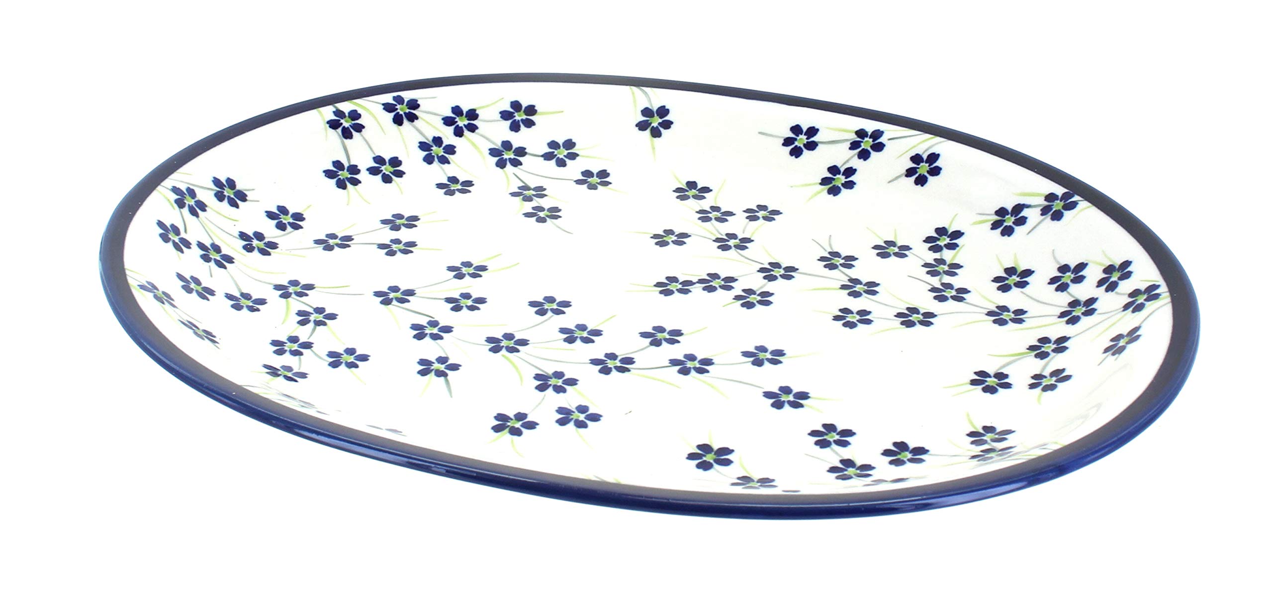 Blue Rose Polish Pottery Willow Large Serving Platter