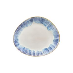 costa nova ceramic stoneware 11'' oval dinner plate - brisa collection, ria blue | microwave & dishwasher safe dinnerware | food safe glazing | restaurant quality tableware