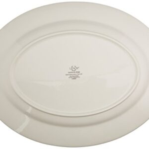 Lenox Opal Innocence Carved Large Oval Platter -,White