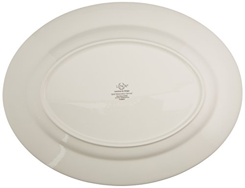 Lenox Opal Innocence Carved Large Oval Platter -,White