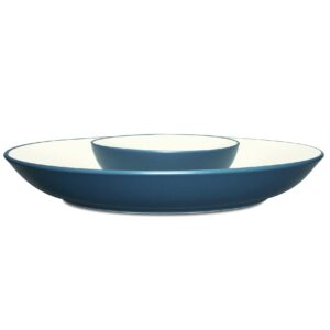 noritake colorwave blue 13-3/4-inch chip and dip