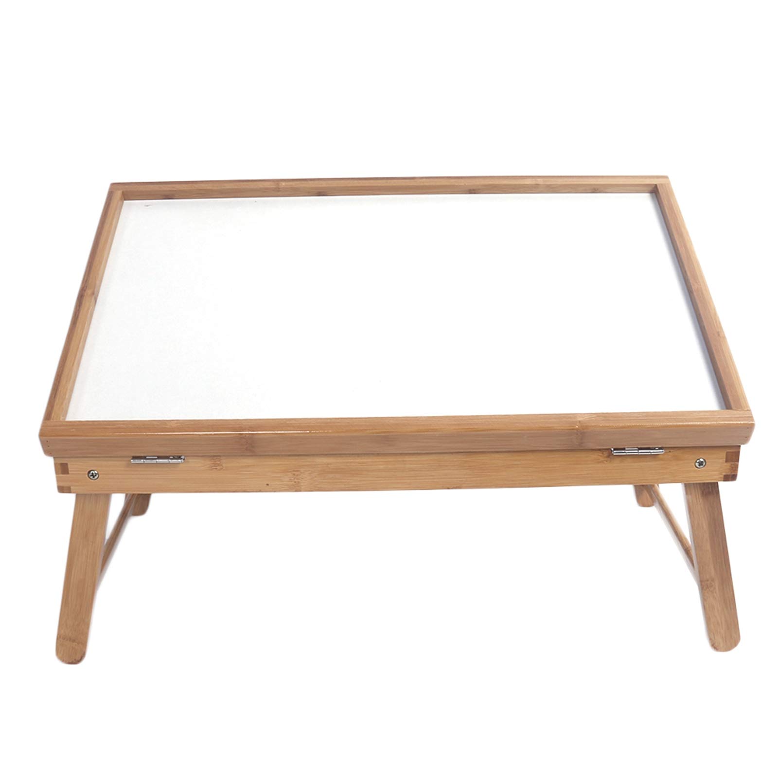 Breakfast Tray Table Bamboo Bed Breakfast Folding Tray Modern Coffee Table Tea Table Sofa End Side Rectangular Folding Table Wood Storage Serving Tray for Home Accent Living Room Bedroom