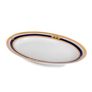 thun porcelain dish marie antoinette porcelain serving oval dish for fish porcelain dinner platter for appetizers oval serving plate (9.45" (24 cm))