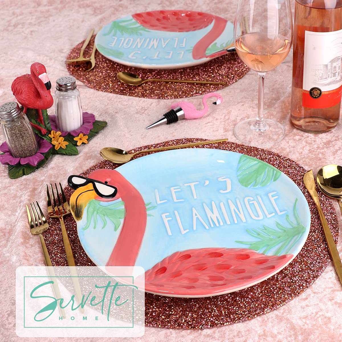 Lets Flamingle Flamingo Theme Party Serving Plate