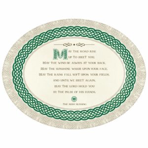 amscan irish blessing melamine oval platter - 18.25" x 14.5" | eye-catching green & light yellow color design, perfect for home celebrations and gifts - 1 pc.