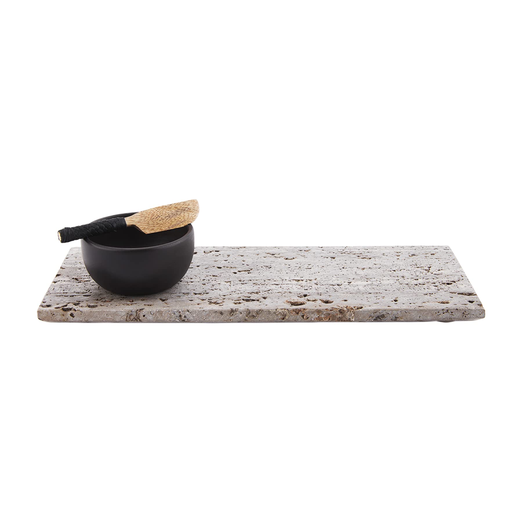 Mud Pie Board and Dip Set, Black, Board 5 3/4" x 15"