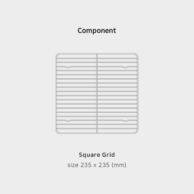 Stainless Steel Square Grid for Square Tray from Korea