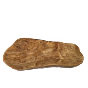 Greener Valley Handcrafted Root Wood Divided Platter (Medium - 3 sections - 15-16")