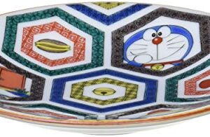 Doraemon 008145 Kutani Ware Small Plate, Kokutani Style, Turtle Shell, Made in Japan