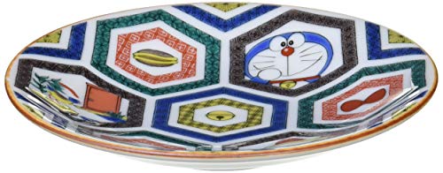 Doraemon 008145 Kutani Ware Small Plate, Kokutani Style, Turtle Shell, Made in Japan