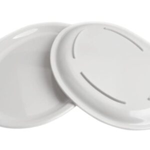 M&B GWPP Melamine Oval Serving Platters, 13 inch Narrow Rim Oval Plates for Salad, Dessert, Steak, Pasta, Appetizers, Sandwich, Set of 4 Oval Platter (White)