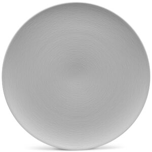 noritake gog swirl platter, round, 12 1/4" in grey