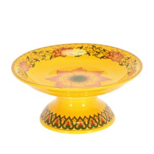 vosarea buddhist offering plate tall tribute plate buddha offering tray worship offering tray offering bowls tibetan temple buddhist food tray holy water bowl ceramics cake pan snack