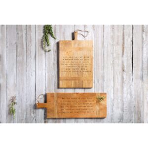 Mud Pie Wooden Sentiment Serving Board, Large, 20" x 12"