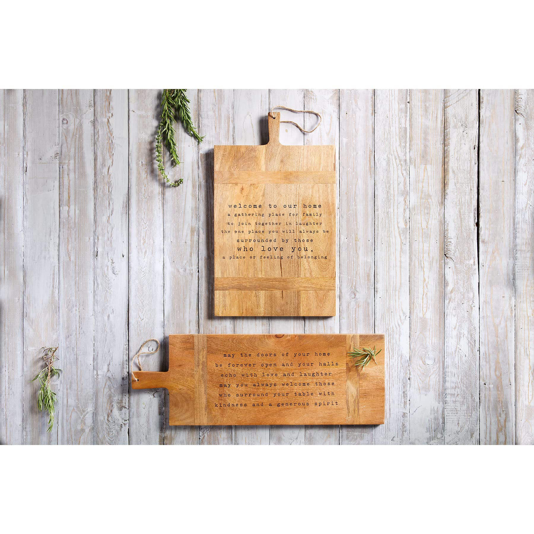 Mud Pie Wooden Sentiment Serving Board, Large, 20" x 12"