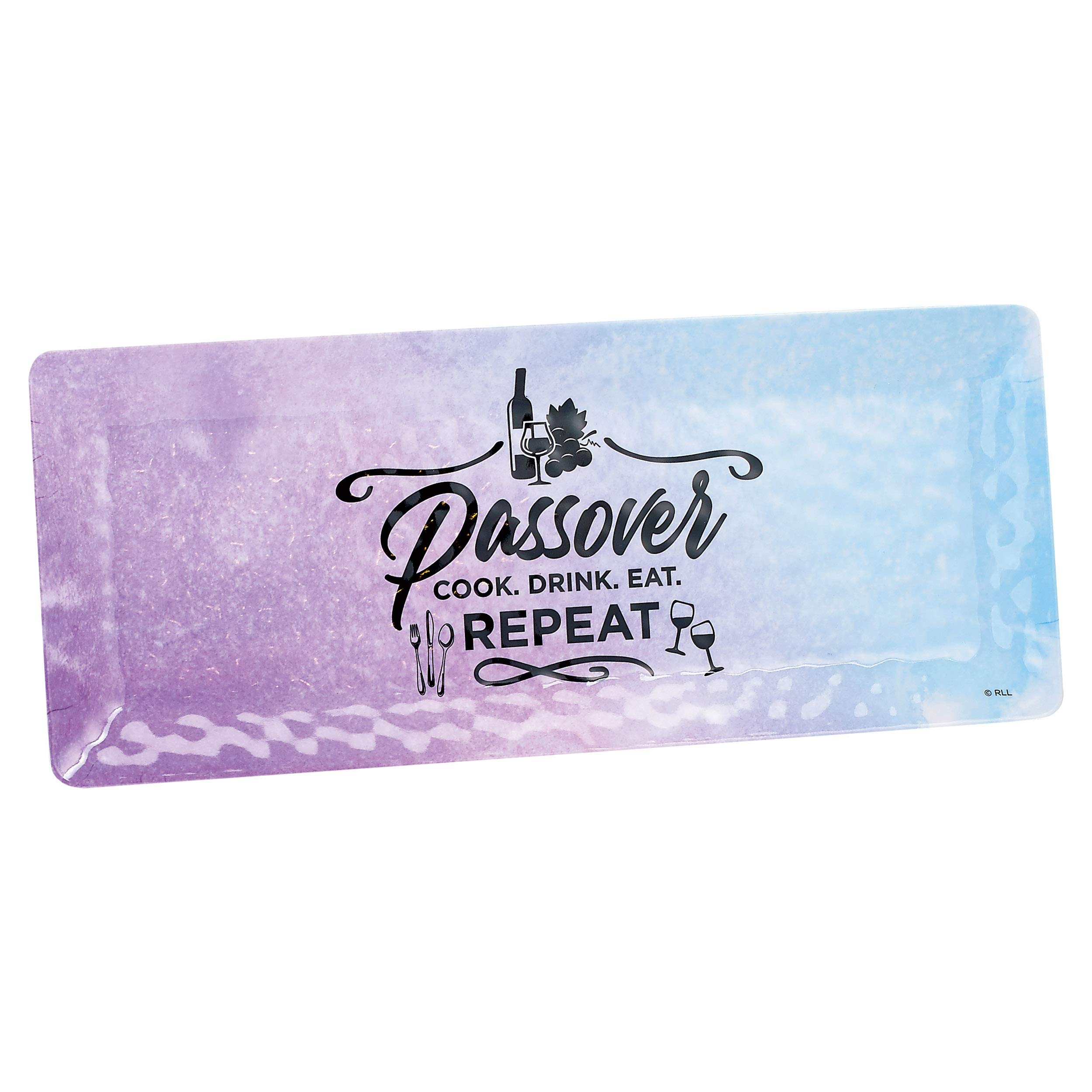 Rite Lite Magnificent and Delightful Passover Splash Rectangle Melamine Tray for Pesach Seder