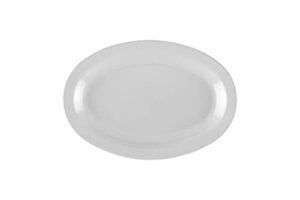 g.e.t. enterprises white 10 oval serving platter, break resistant dishwasher safe melamine plastic, supermel collection op-610-w-ec, 10" x 6.75" (pack of 4)
