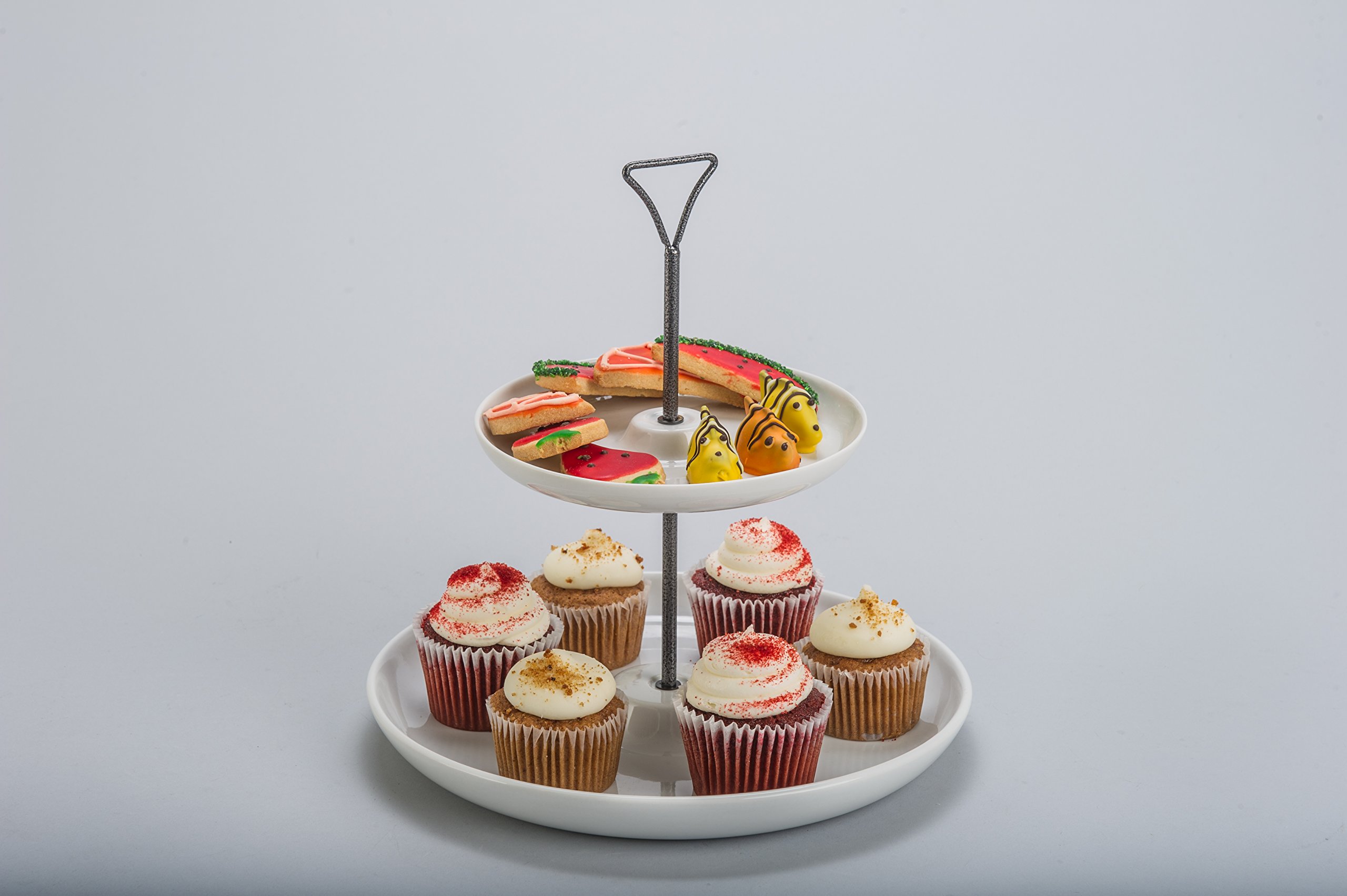 BIA Cordon Bleu 3-Tier Serving Tray for Appetizers or Cupcakes, White (Model: 904066S1SIOC)