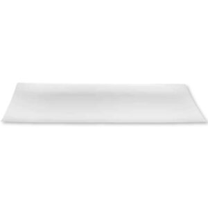 elegant rectangular pearl white serving tray - 9" x 13" - premium extra heavy weight plastic, perfect for parties & home use (1 pc.)