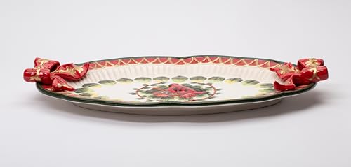 Cosmos Evergreen Holiday Cardinal Platter